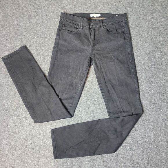 Tory Burch Super Skinny Womens Black Jeans Size 29 Embroidered Logo Packet - Picture 1 of 15